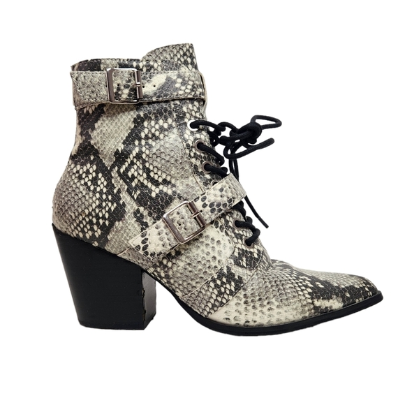 STEVE MADDEN Patterson Snakeskin Booties - Picture 1 of 10